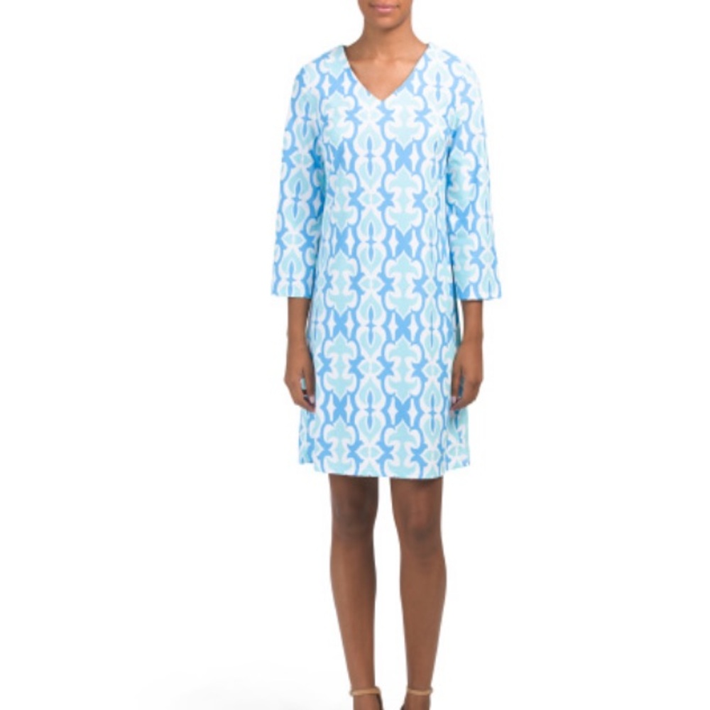 NWT Jude Connally Lexi geo fleur sea foam dress